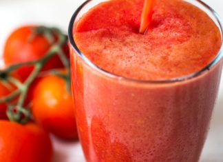 Tomato Juice: Benefits and Side Effects A picture of tomato fruit and juice