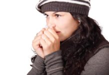 Healthy Body Temperature A woman who suffers a cold