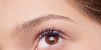 The Severity of Glaucoma a woman`s eyebrow