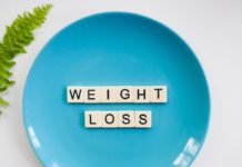 Let’s Talk About Losing Weight words in a plate