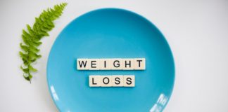 Let’s Talk About Losing Weight words in a plate